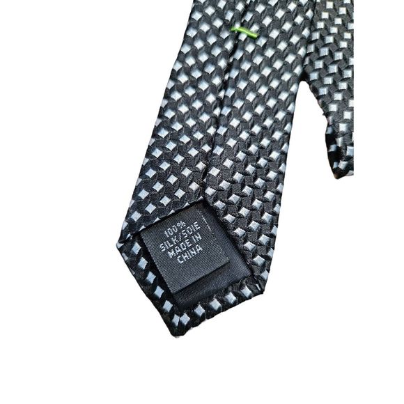 John Bartlett Statements Silk Diamond Patterned Tie - Picture 2 of 3